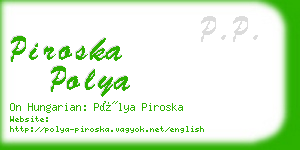 piroska polya business card